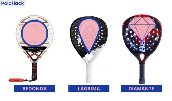 tipos de formas de palas de padel